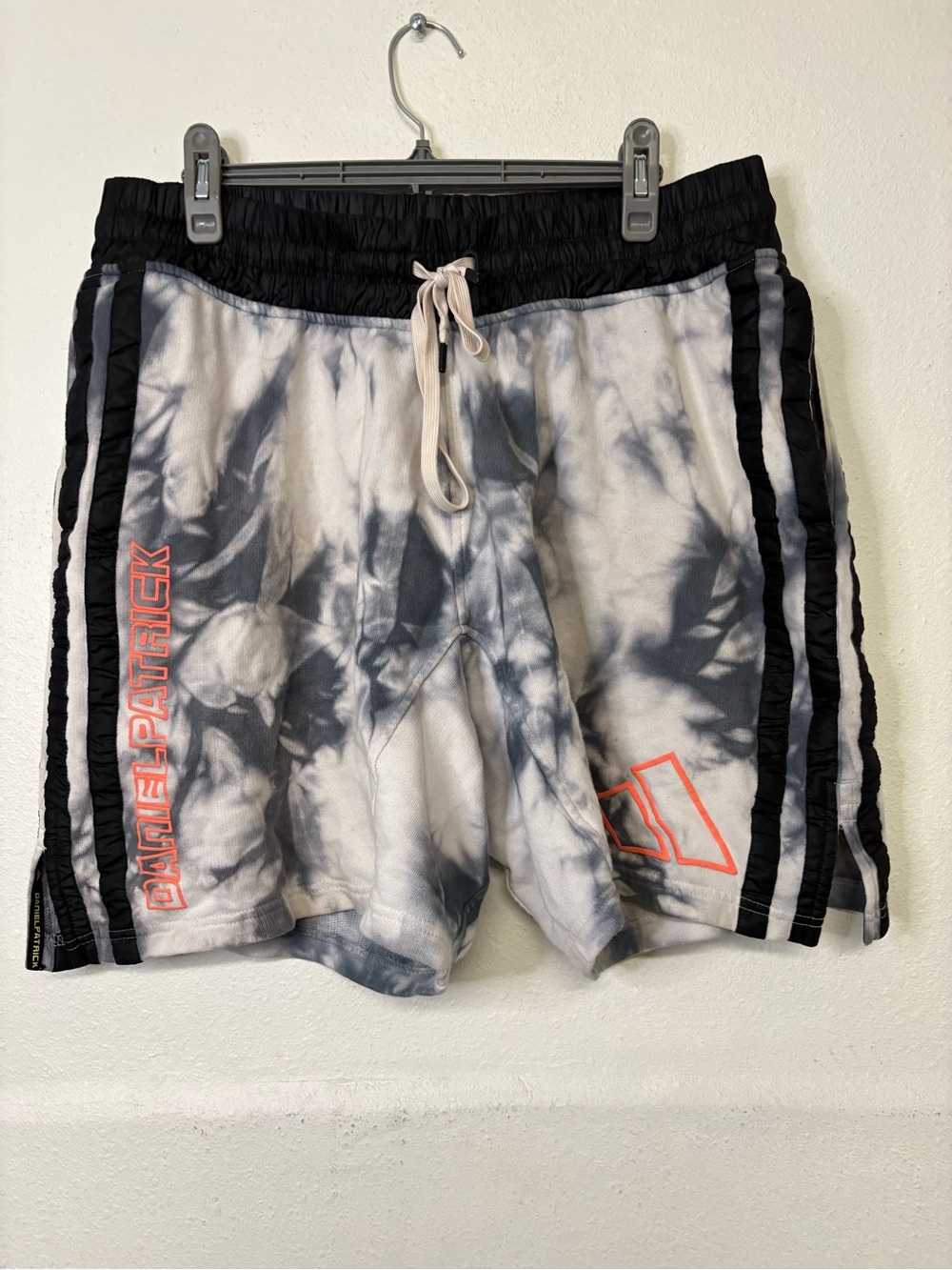 ADIDAS x Daniel Patrick Tie-Dye Black & White Athletic Shorts